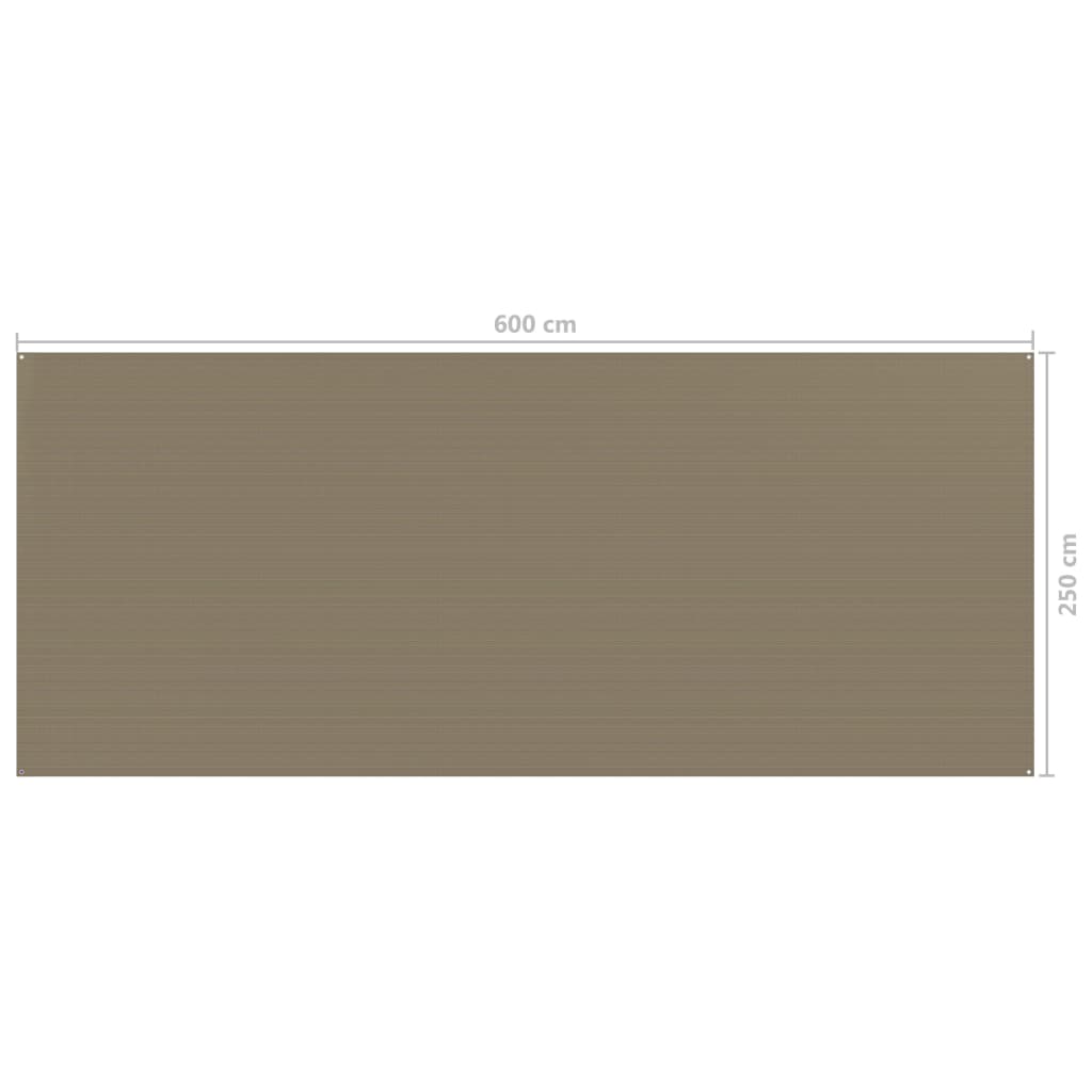 Covor pentru cort, gri taupe, 250x600 cm