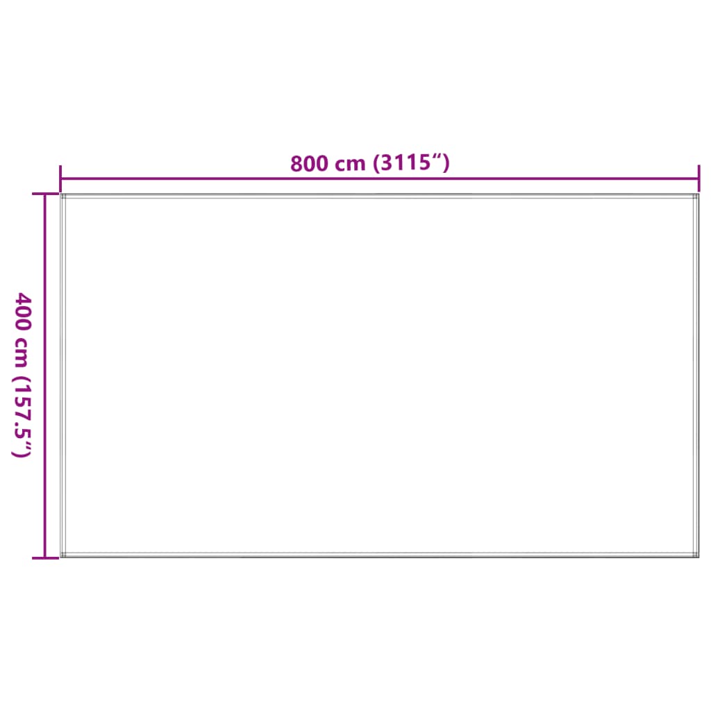 Covor cort, antracit și alb, 400x800 cm, HDPE