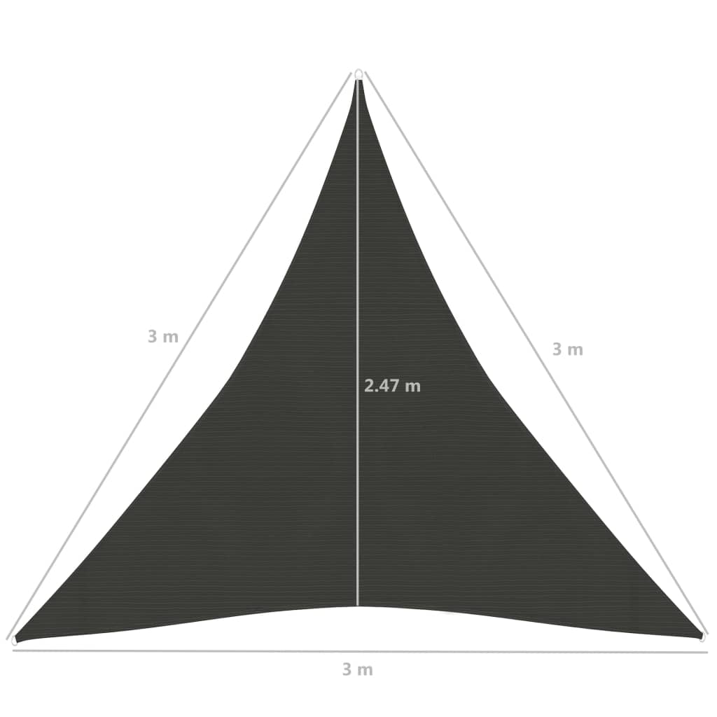 Pânză parasolar,3x3x3 m , HDPE , 160 g/m²