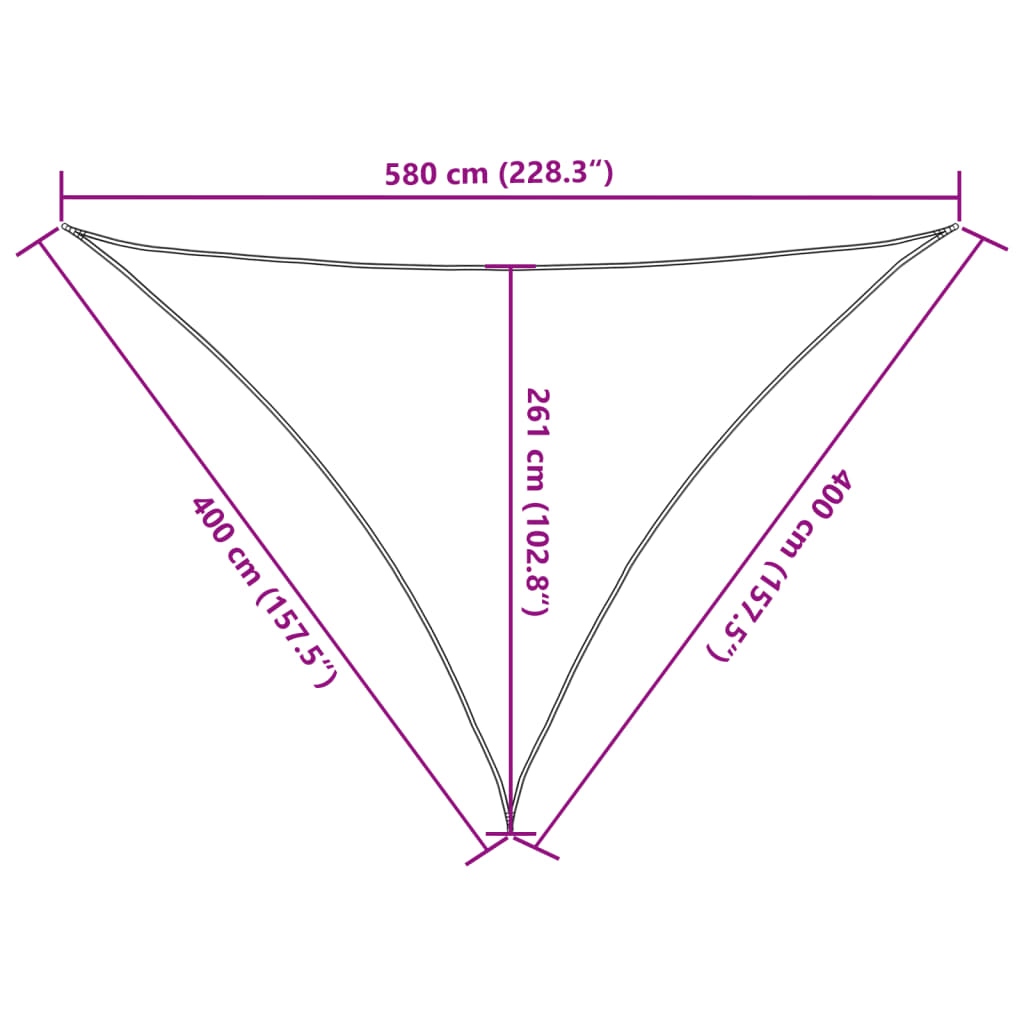 Pânză parasolar, antracit, 4x4x5,8 m, HDPE, 160 g/m²