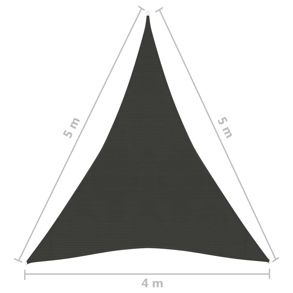 Pânză parasolar, antracit, 4x5x5 m, HDPE, 160 g/m²