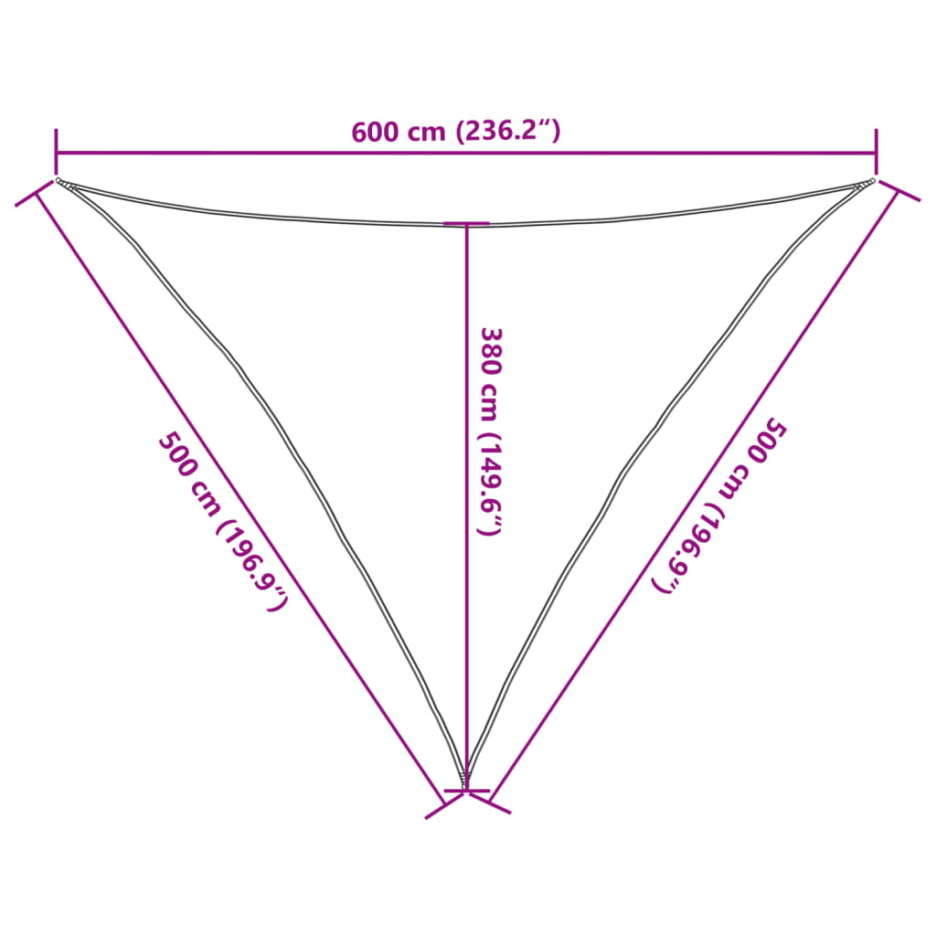 Pânză parasolar, antracit, 5x5x6 m, HDPE, 160 g/m²