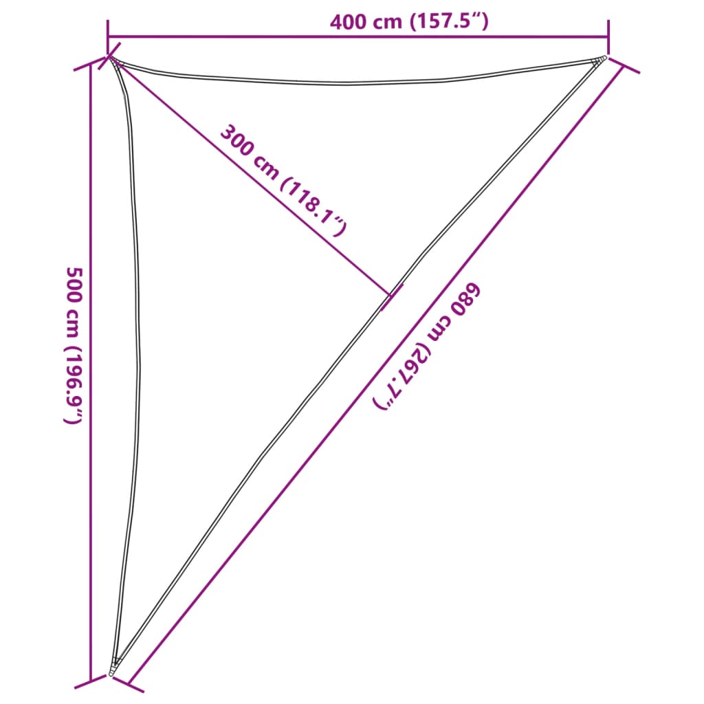 Pânză parasolar, antracit, 4x5x6,8 m, HDPE, 160 g/m²