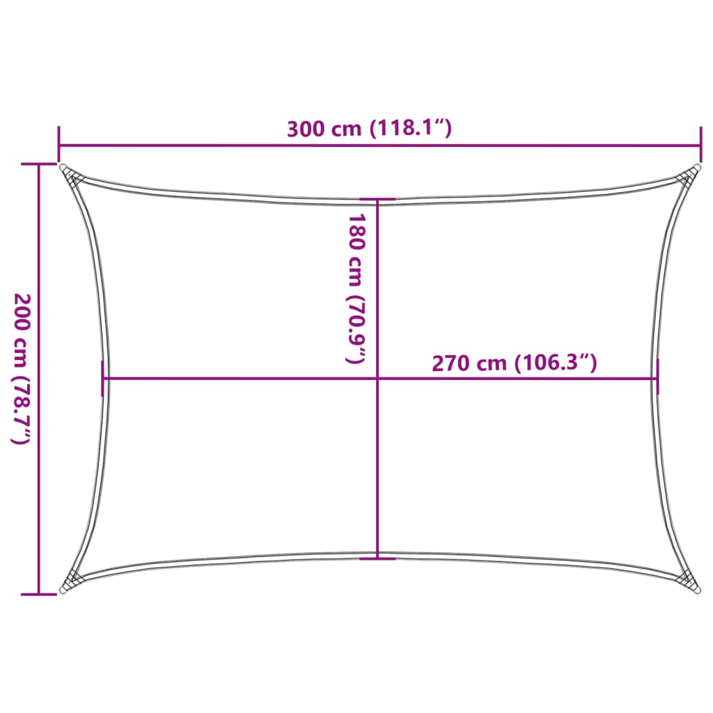 Pânză parasolar, crem, 2 x 3 m, HDPE, 160 g/m²