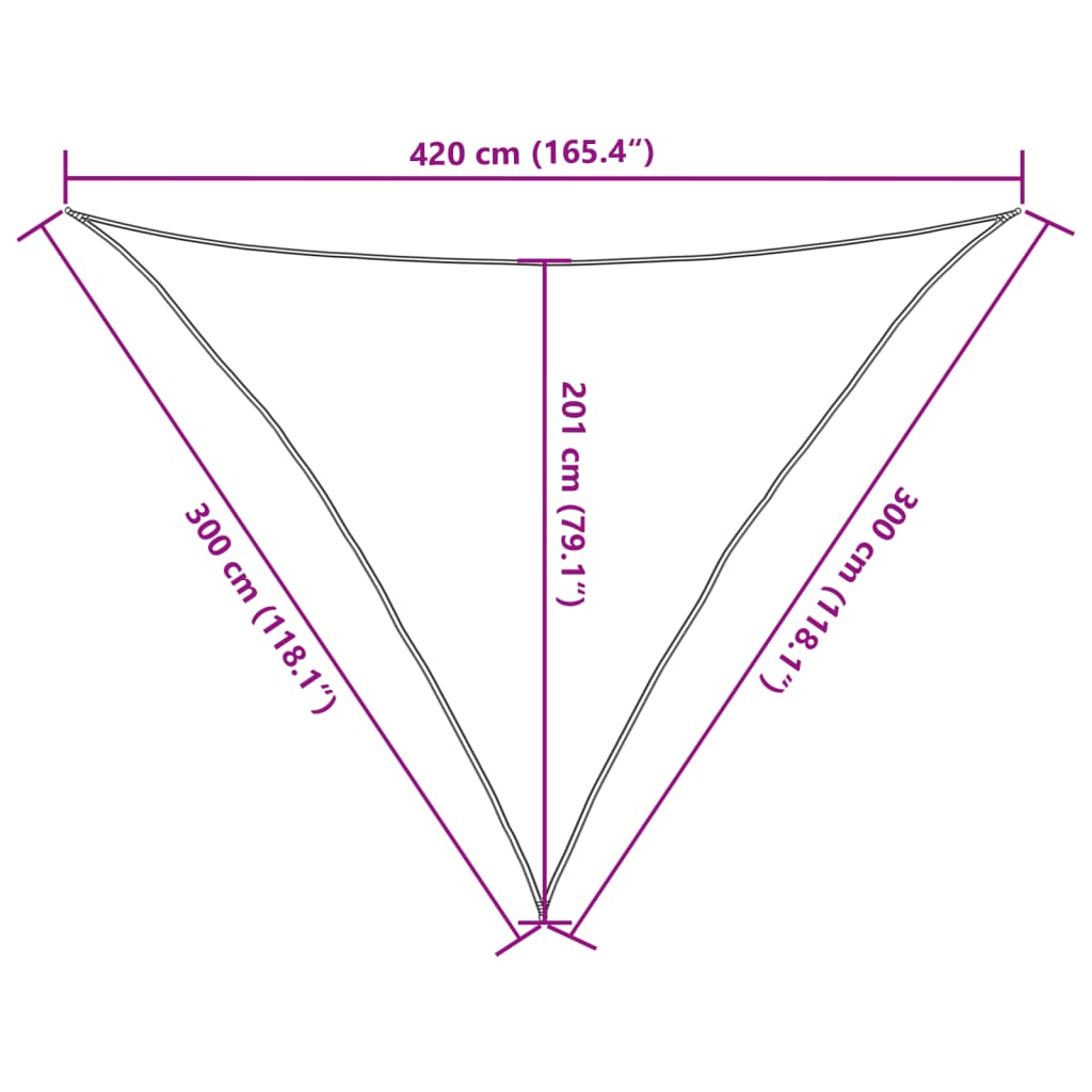 Pânză parasolar, crem, 3x3x4,2 m, HDPE, 160 g/m²