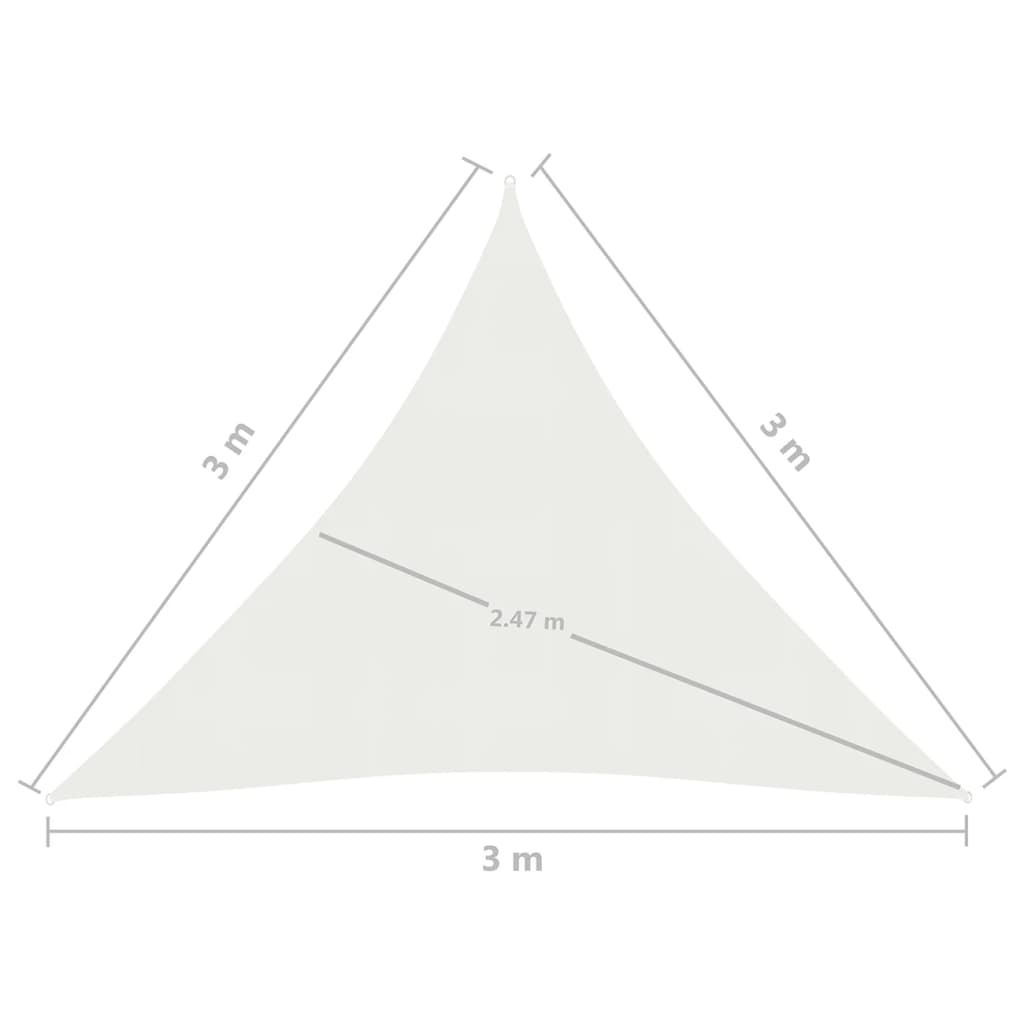 Parasolar, alb, 3x3x3 m, HDPE, 160 g/m²