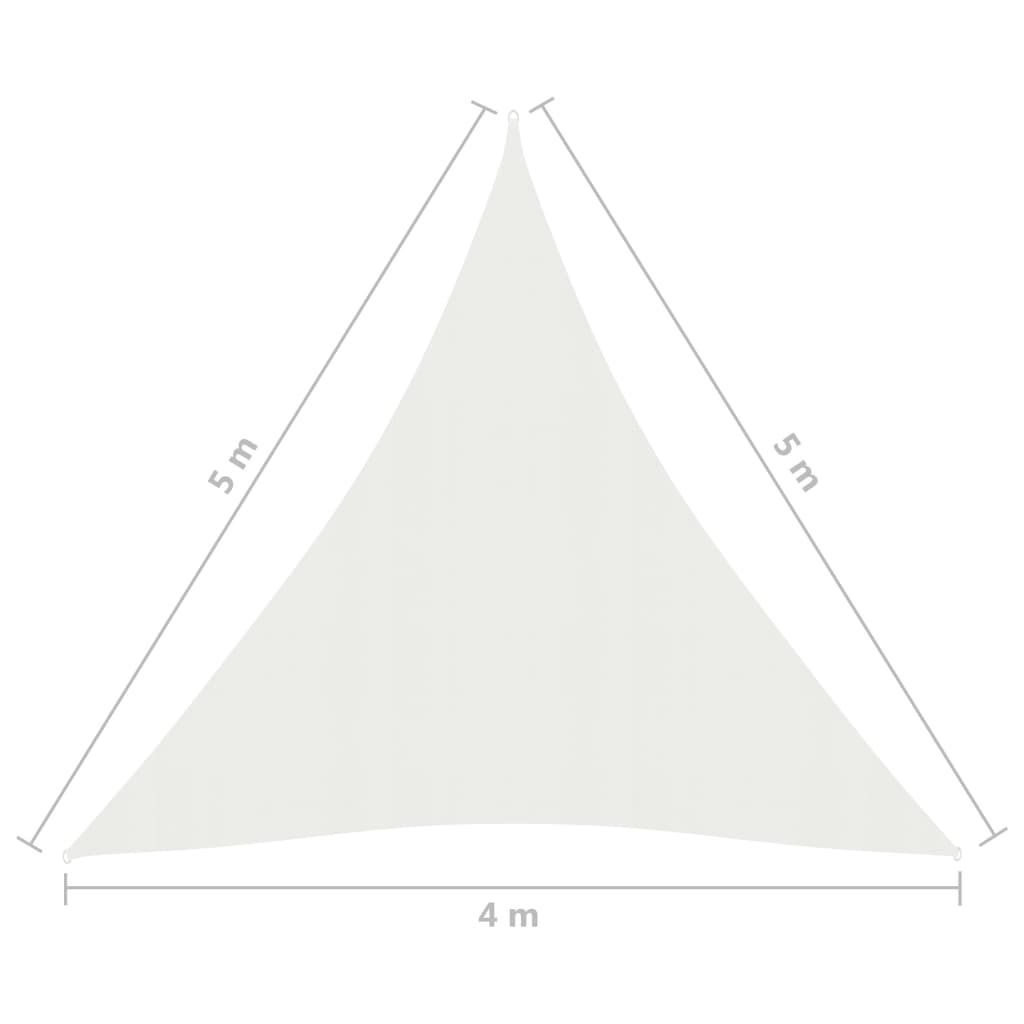 Pânză parasolar, alb, 4x5x5 m, HDPE, 160 g/m²