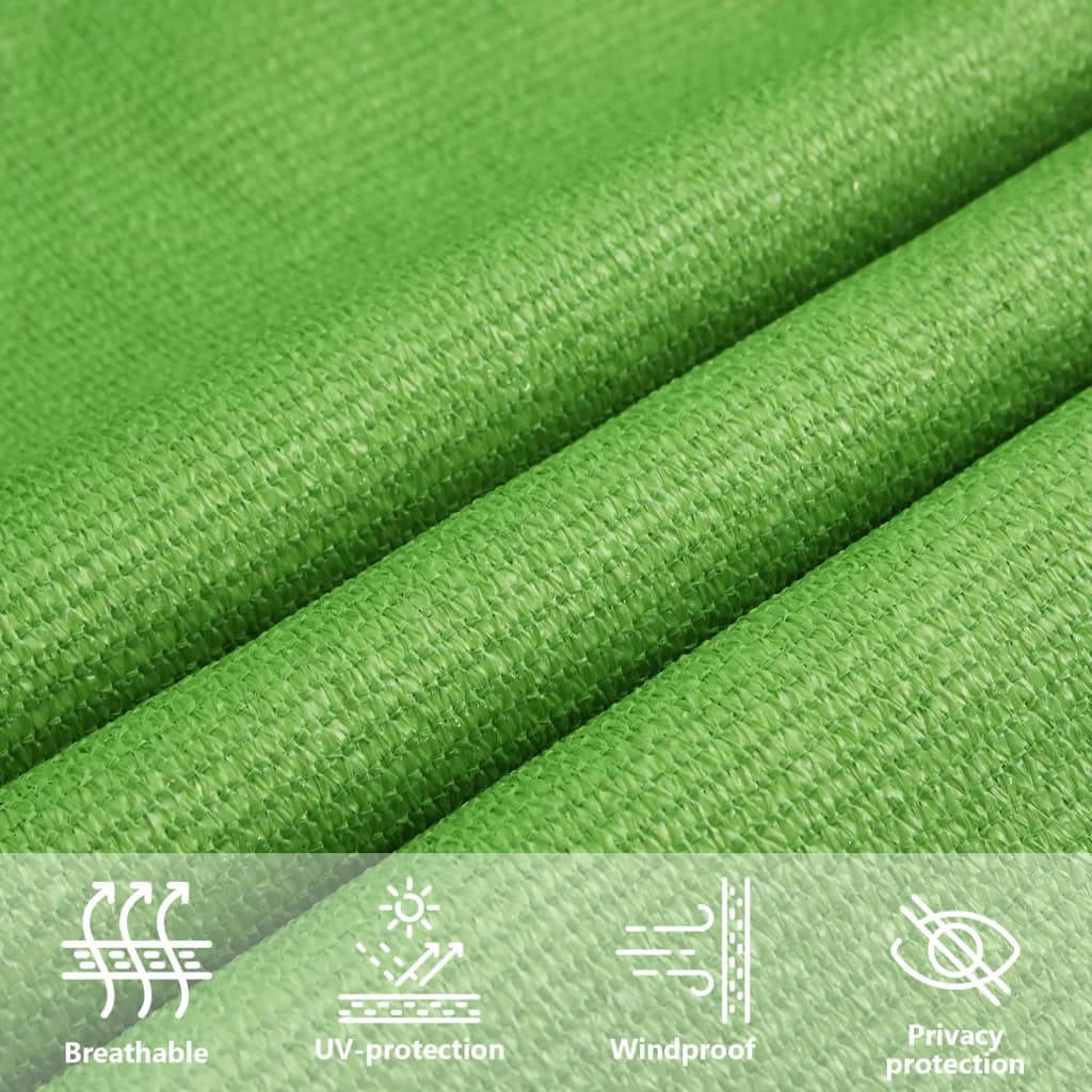 Pânză parasolar, verde deschis, 4x5x5 m, HDPE, 160 g/m²