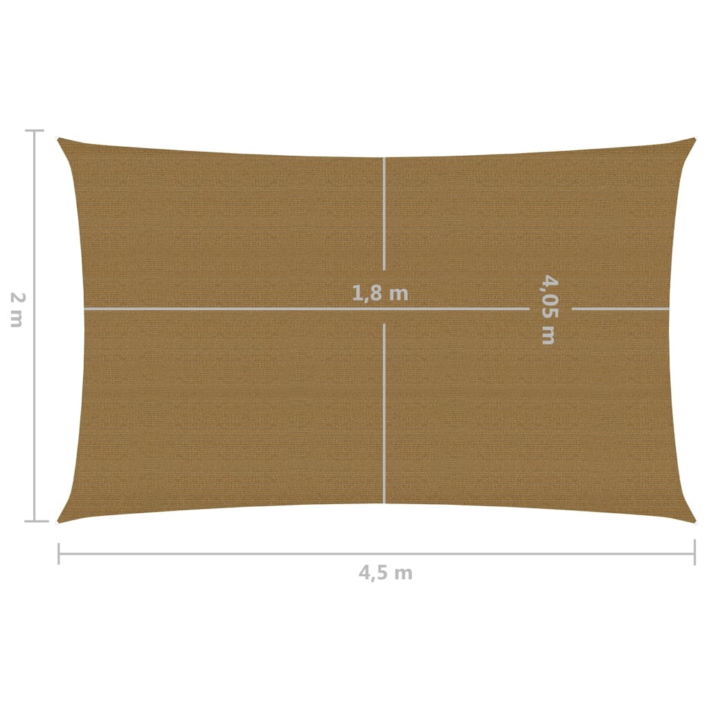 Pânză parasolar, gri taupe, 2x4,5 m, HDPE, 160 g/m²