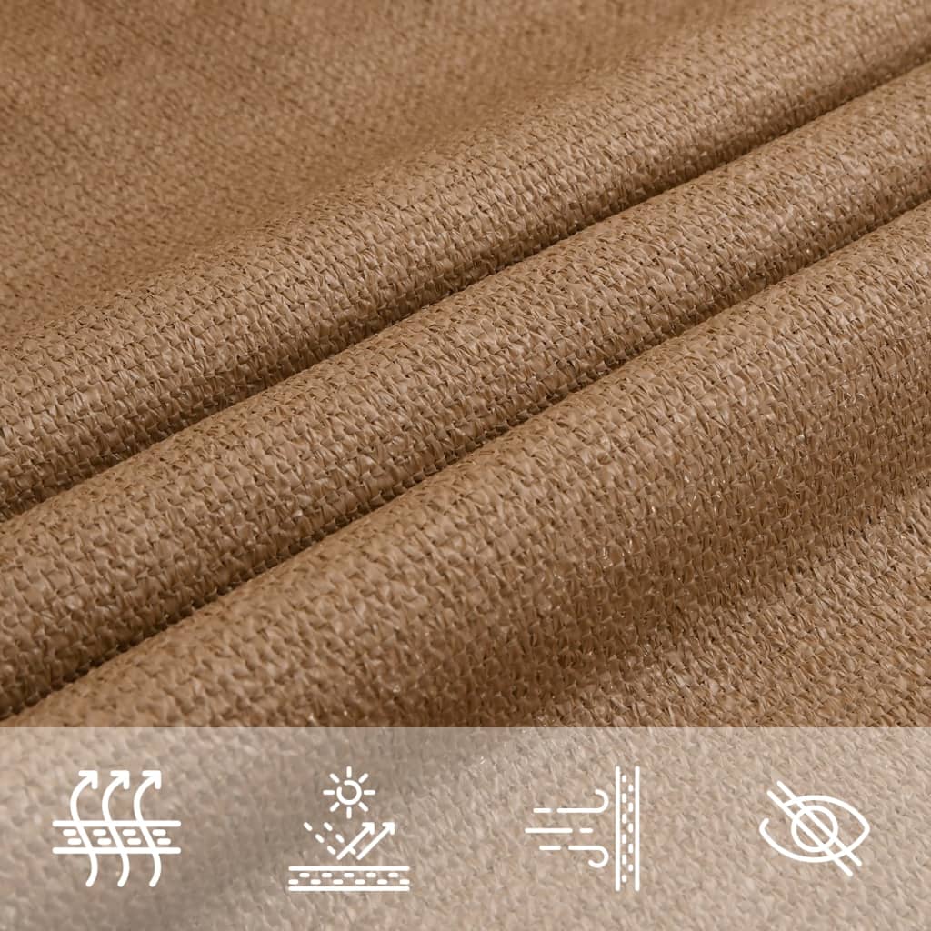 Pânză parasolar, gri taupe, 3,5x3,5x4,9 m, HDPE, 160 g/m²