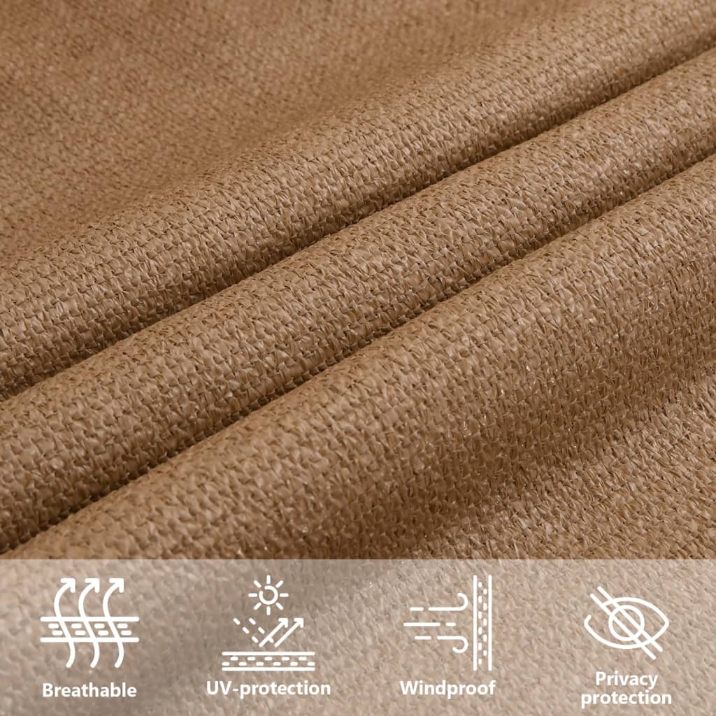 Pânză parasolar, gri taupe, 3,5x3,5x4,9 m, HDPE, 160 g/m²