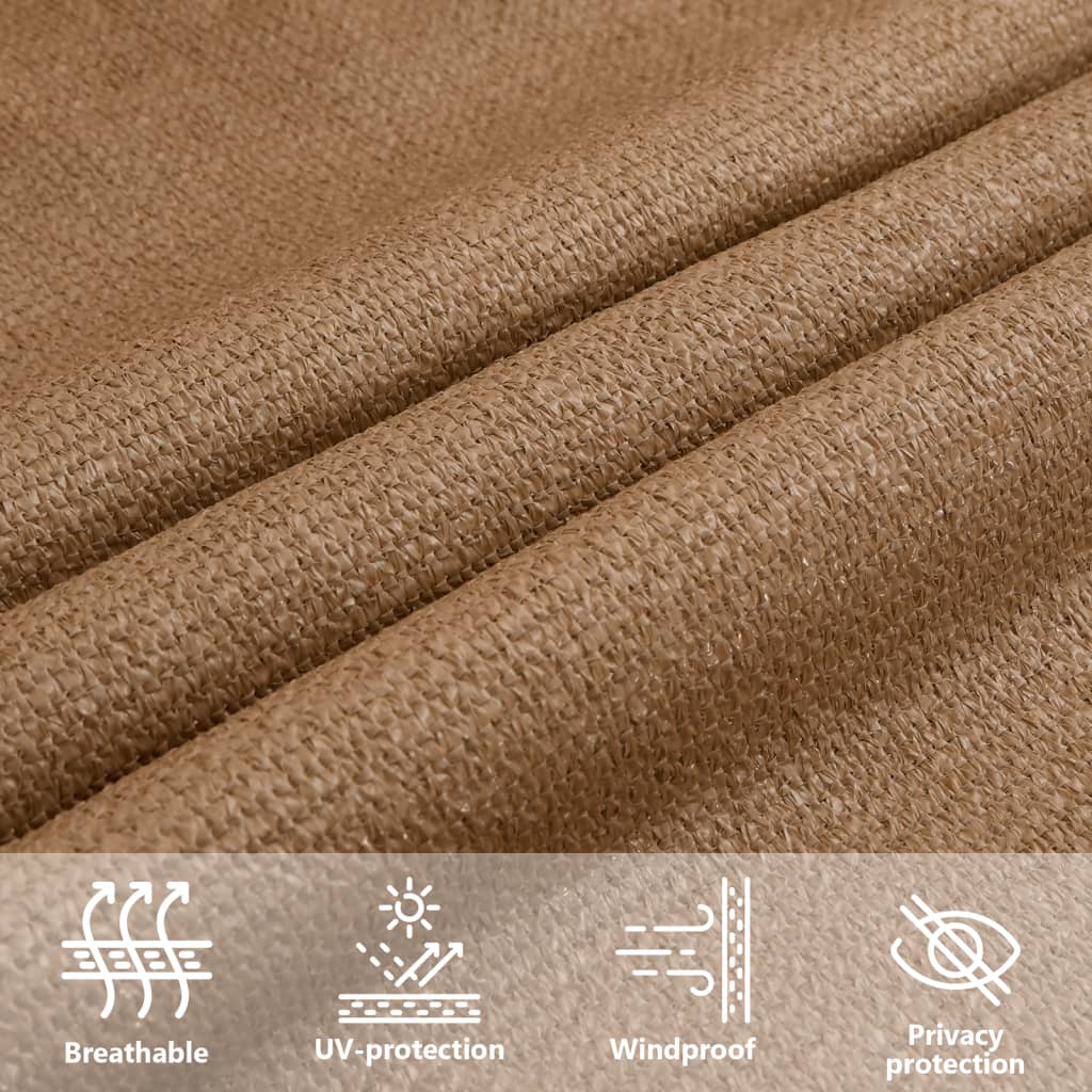 Pânză parasolar, gri taupe, 4,5x4,5x4,5 m, HDPE, 160 g/m²