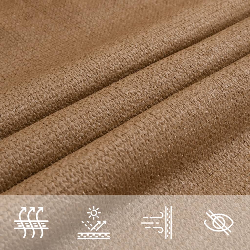 Pânză parasolar, gri taupe, 5x5x6 m, HDPE, 160 g/m²