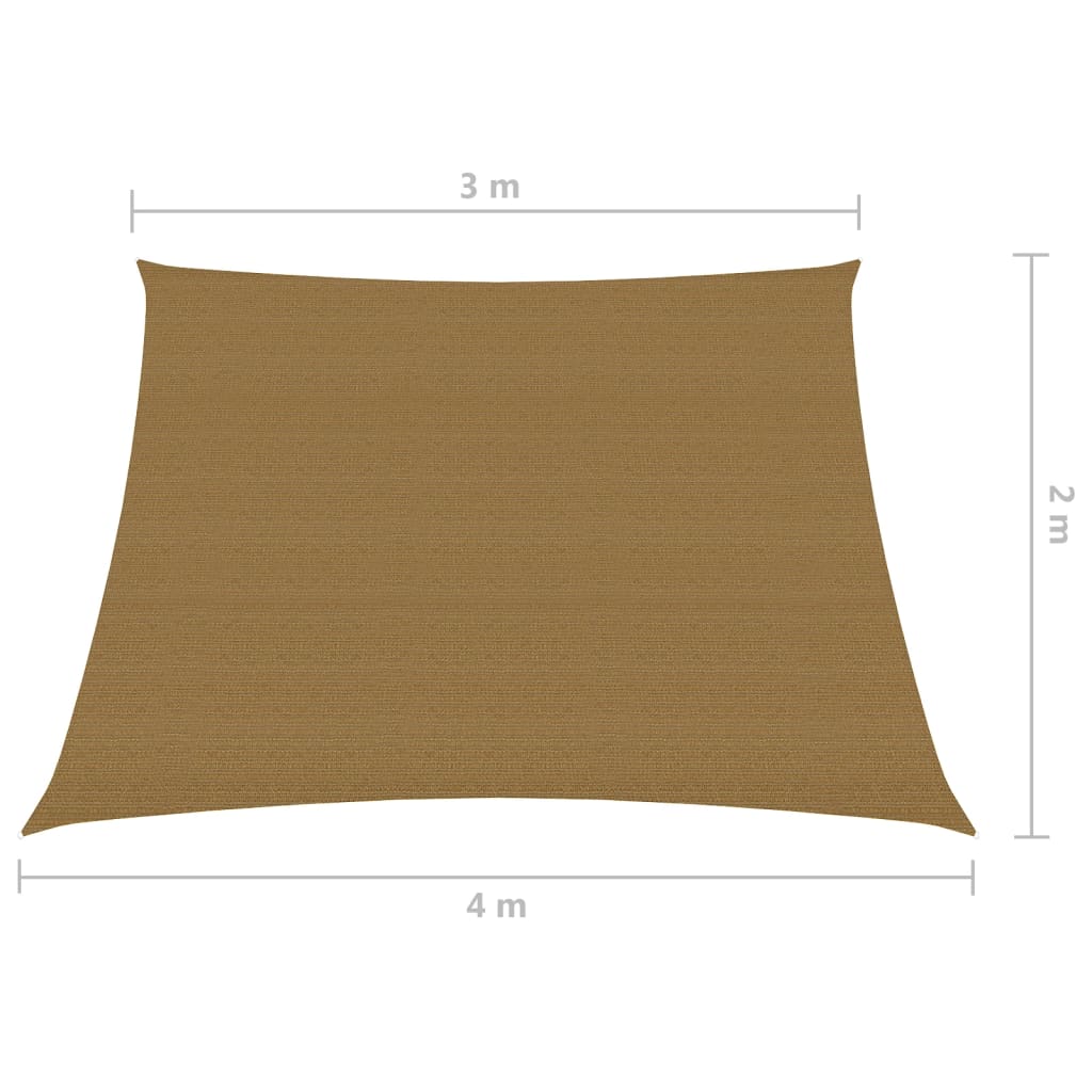 Pânză parasolar, gri taupe, 3/4x2 m, HDPE, 160 g/m²