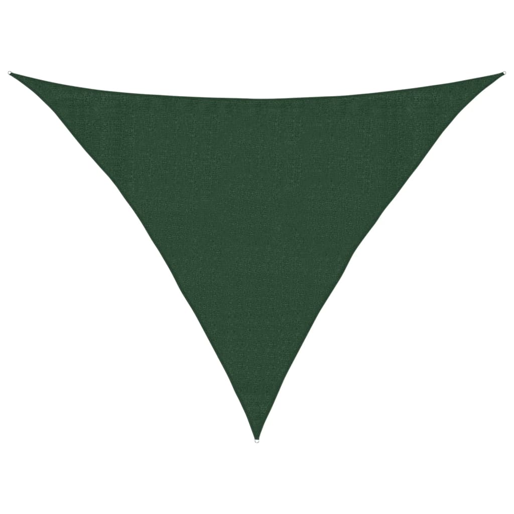 Pânză parasolar, verde închis, 3,5x3,5x4,9 m, HDPE, 160 g/m²