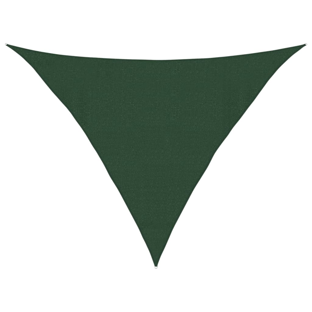 Pânză parasolar, verde închis, 4x4x5,8 m, HDPE, 160 g/m²