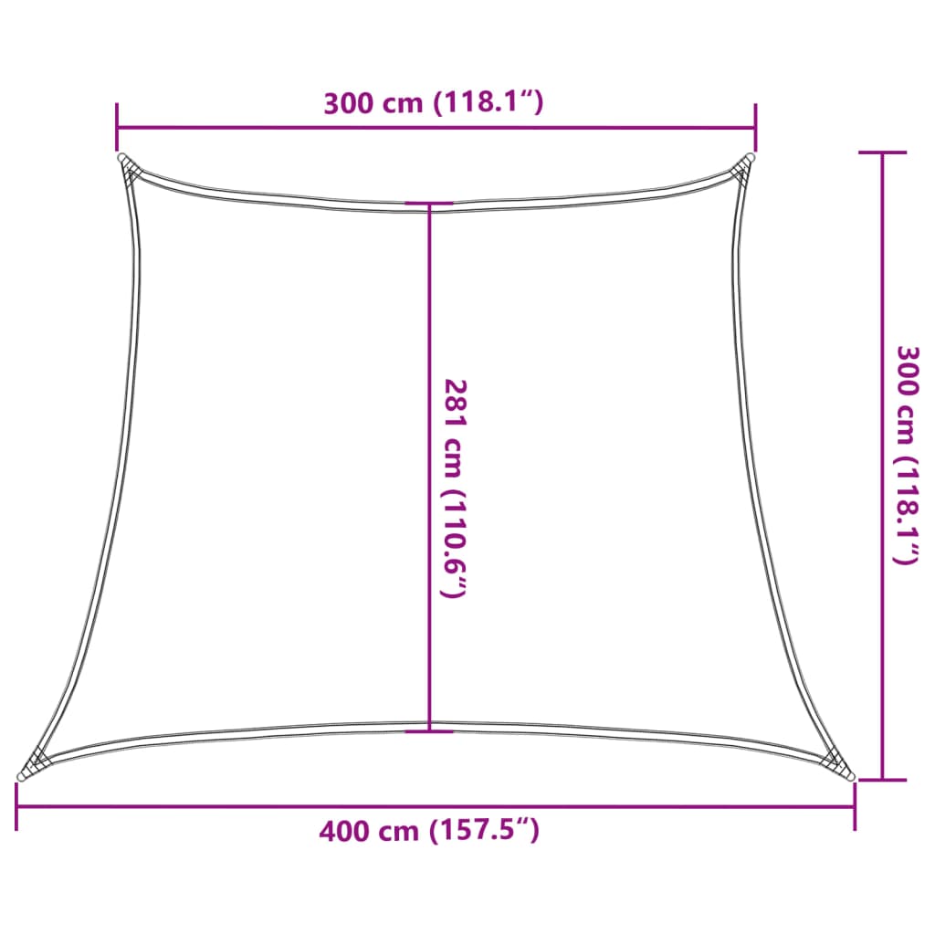 Pânză parasolar, verde închis, 3/4x3 m, HDPE, 160 g/m²