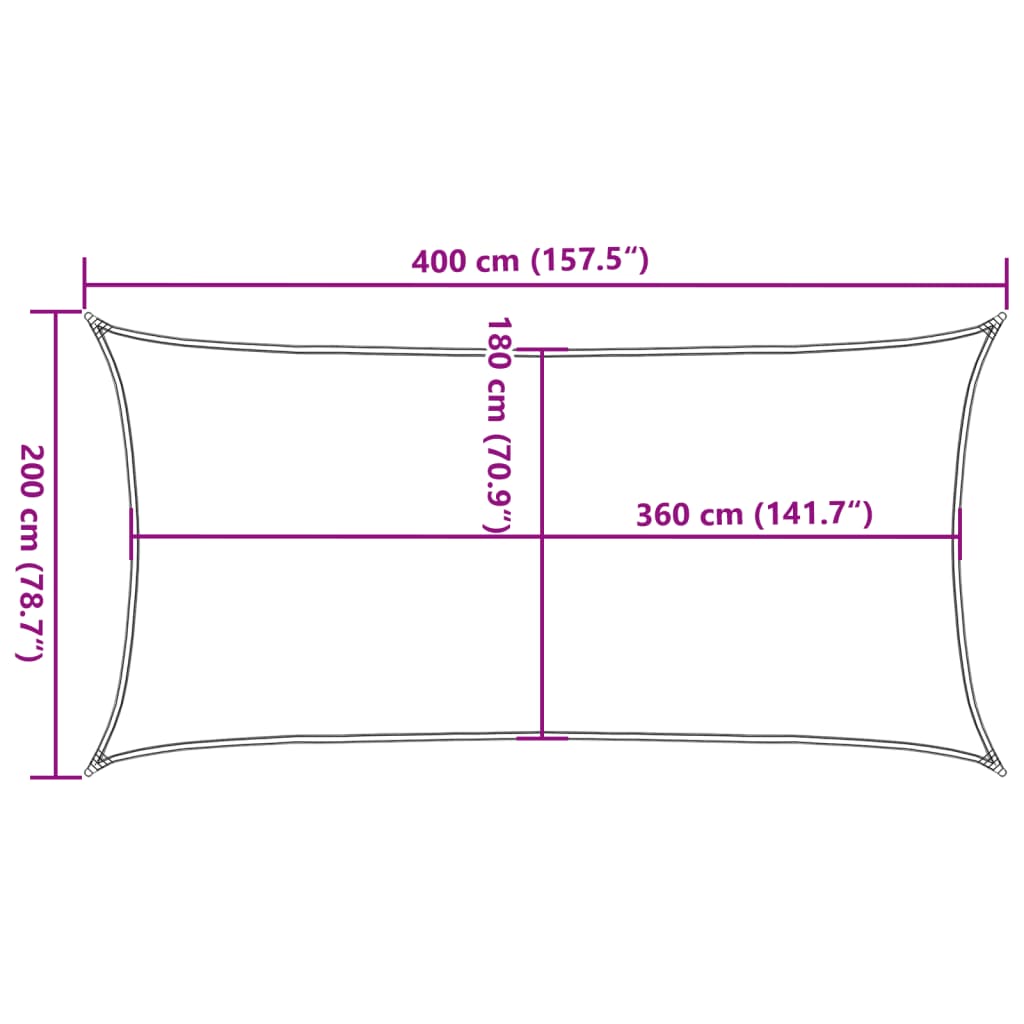 Pânză parasolar, albastru, 2x4 m, HDPE, 160 g/m²