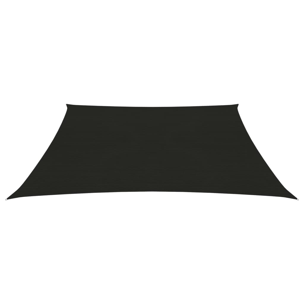 Pânză parasolar, negru, 2,5x2,5 m, HDPE, 160 g/m²