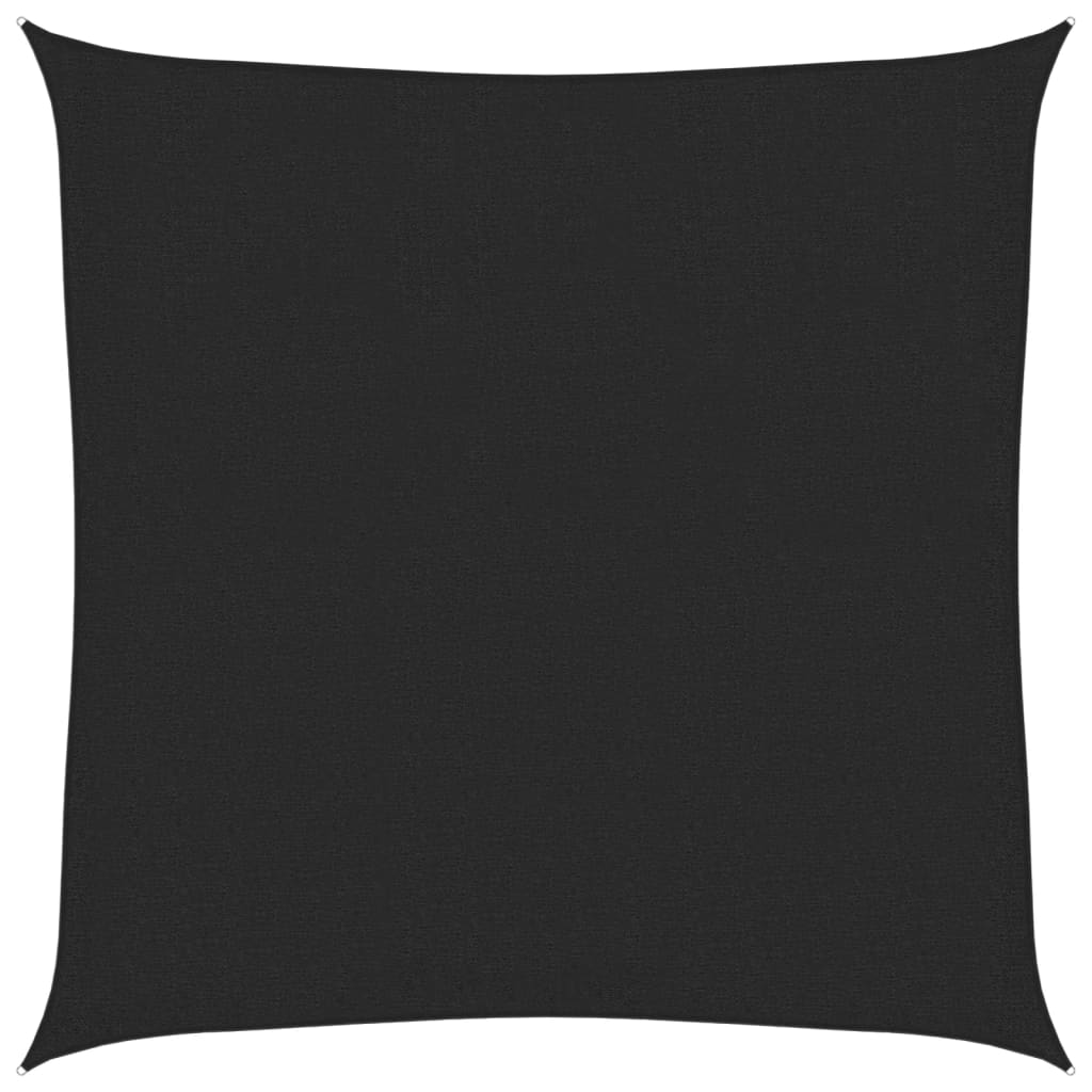 Pânză parasolar, negru, 3,6 x 3,6 m, HDPE, 160 g/m²