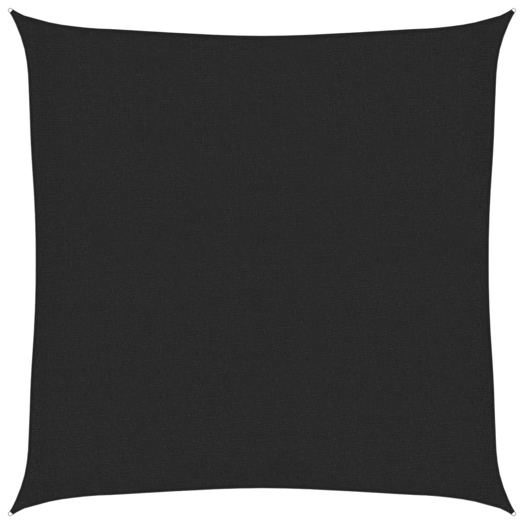 Pânză parasolar, negru, 3,6 x 3,6 m, HDPE, 160 g/m²