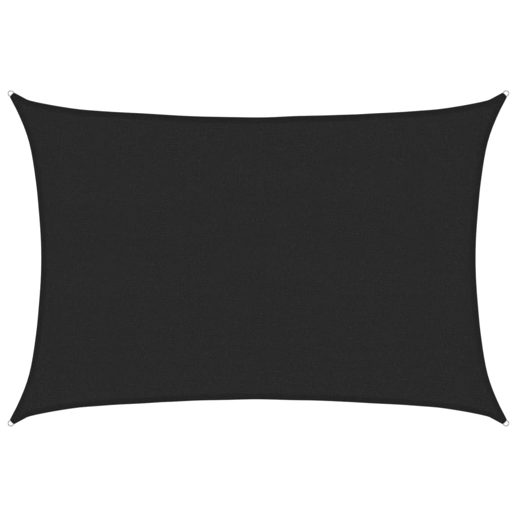 Pânză parasolar, negru, 2,5x4 m, HDPE, 160 g/m²