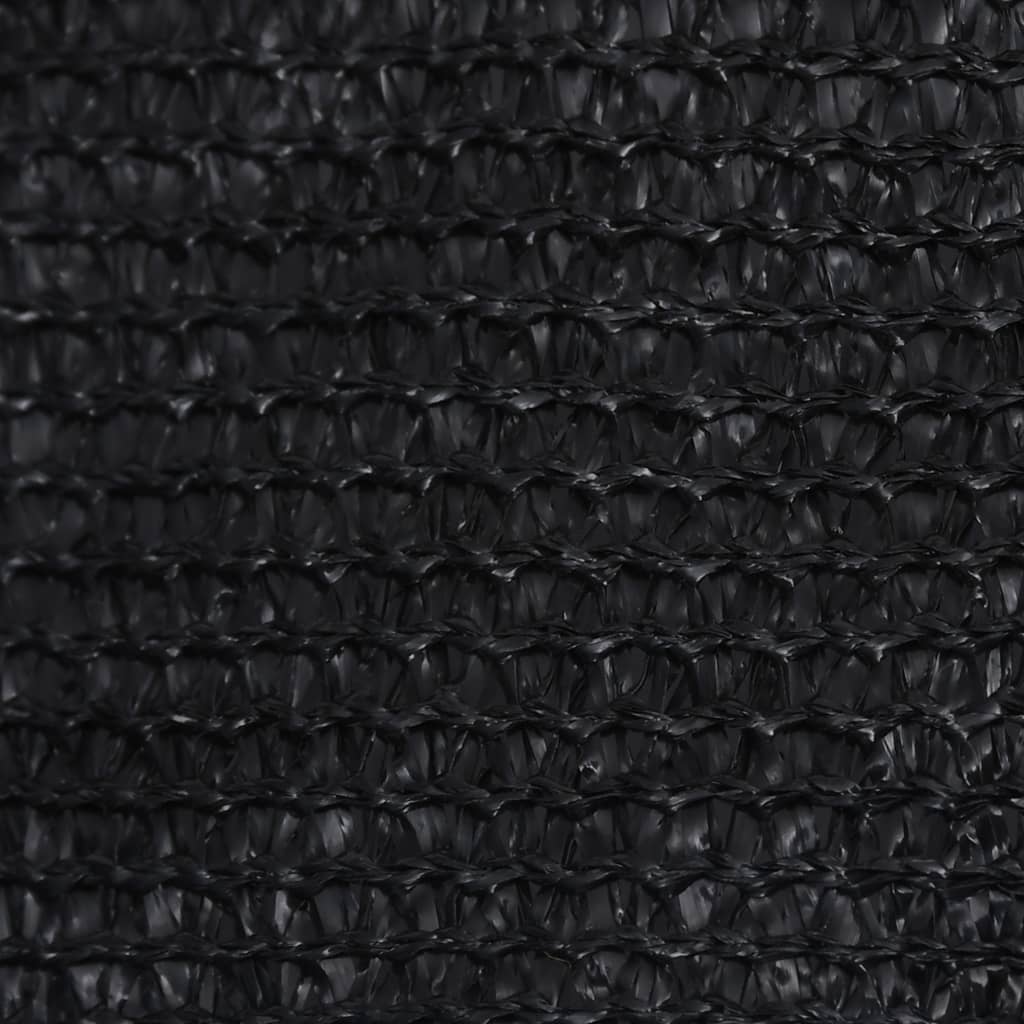 Pânză parasolar, negru, 3,6x3,6x3,6 m, HDPE, 160 g/m²