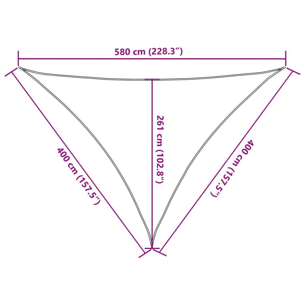 Pânză parasolar, negru, 4x4x5,8 m, HDPE, 160 g/m²