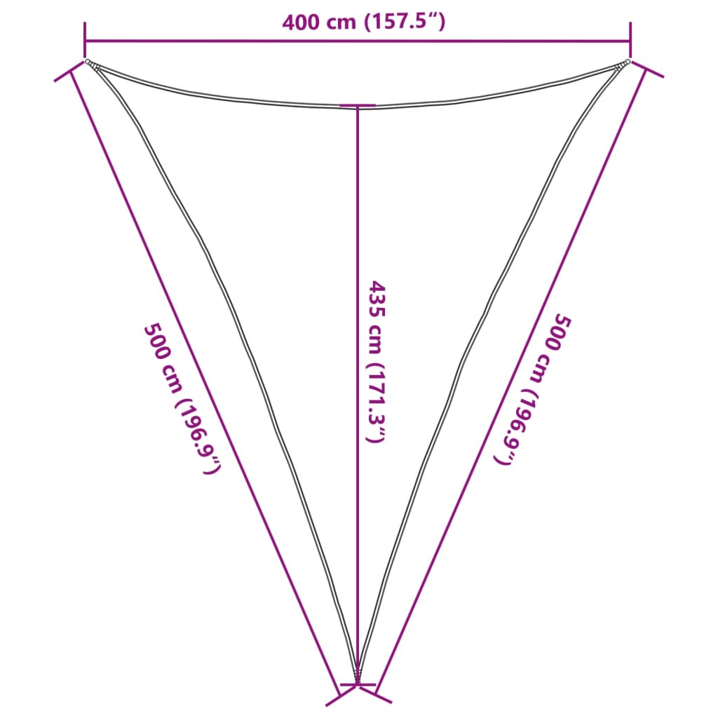 Pânză parasolar, maro, 4x5x5 m, HDPE, 160 g/m²