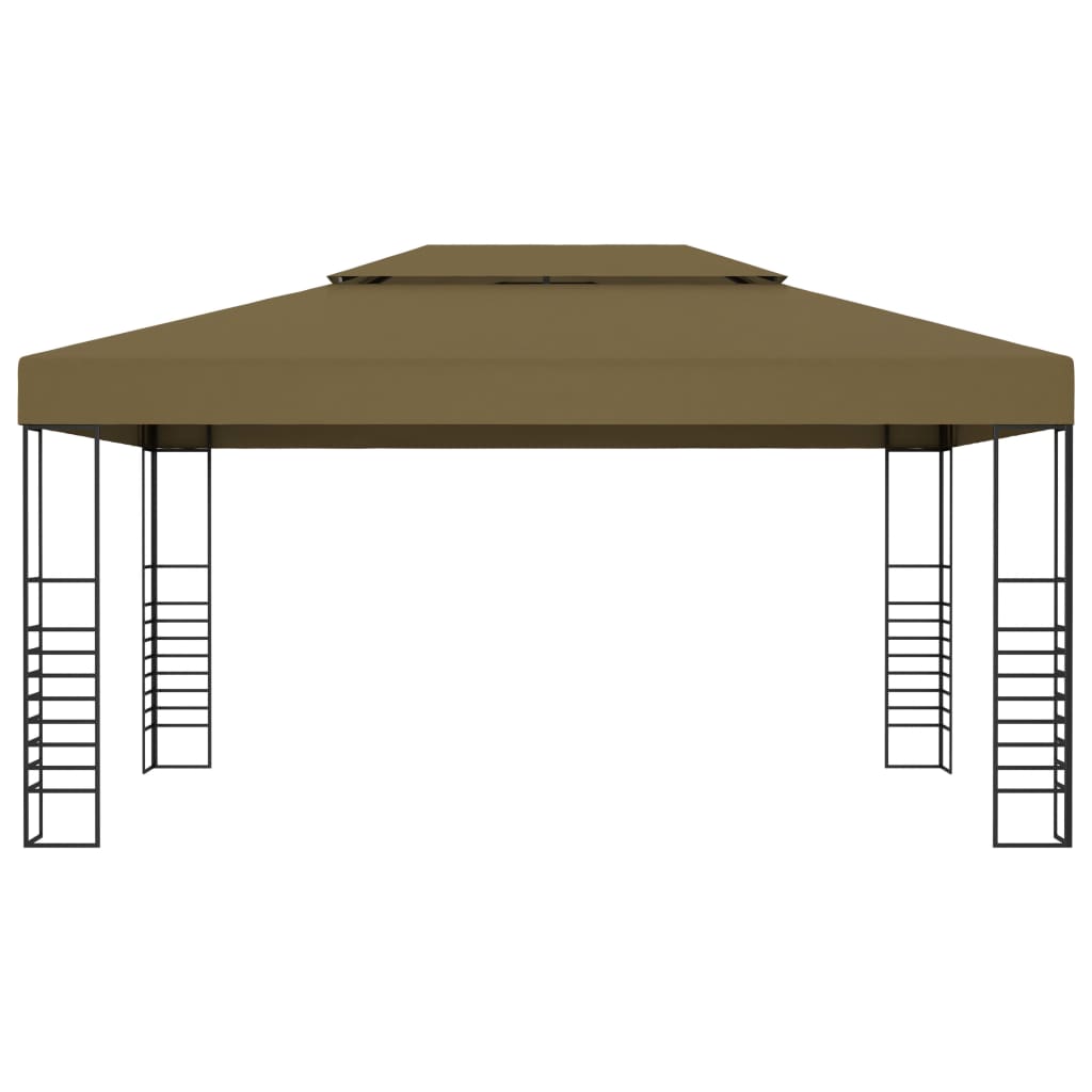 Pavilion de grădină, gri taupe, 3 x 4 m, 180 g/m²