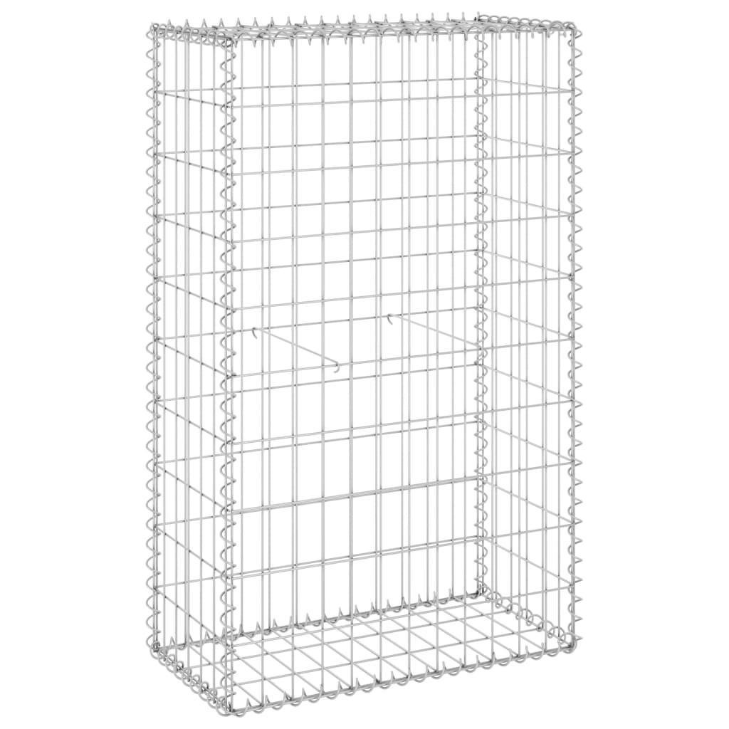 Perete gabion cu capace, 60 x 30 x 100 cm, oțel galvanizat