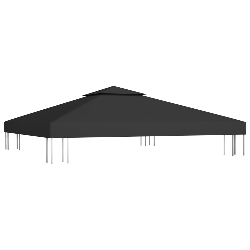 Acoperiș de pavilion, 2 niveluri, negru, 3x3 m, 310 g/m²