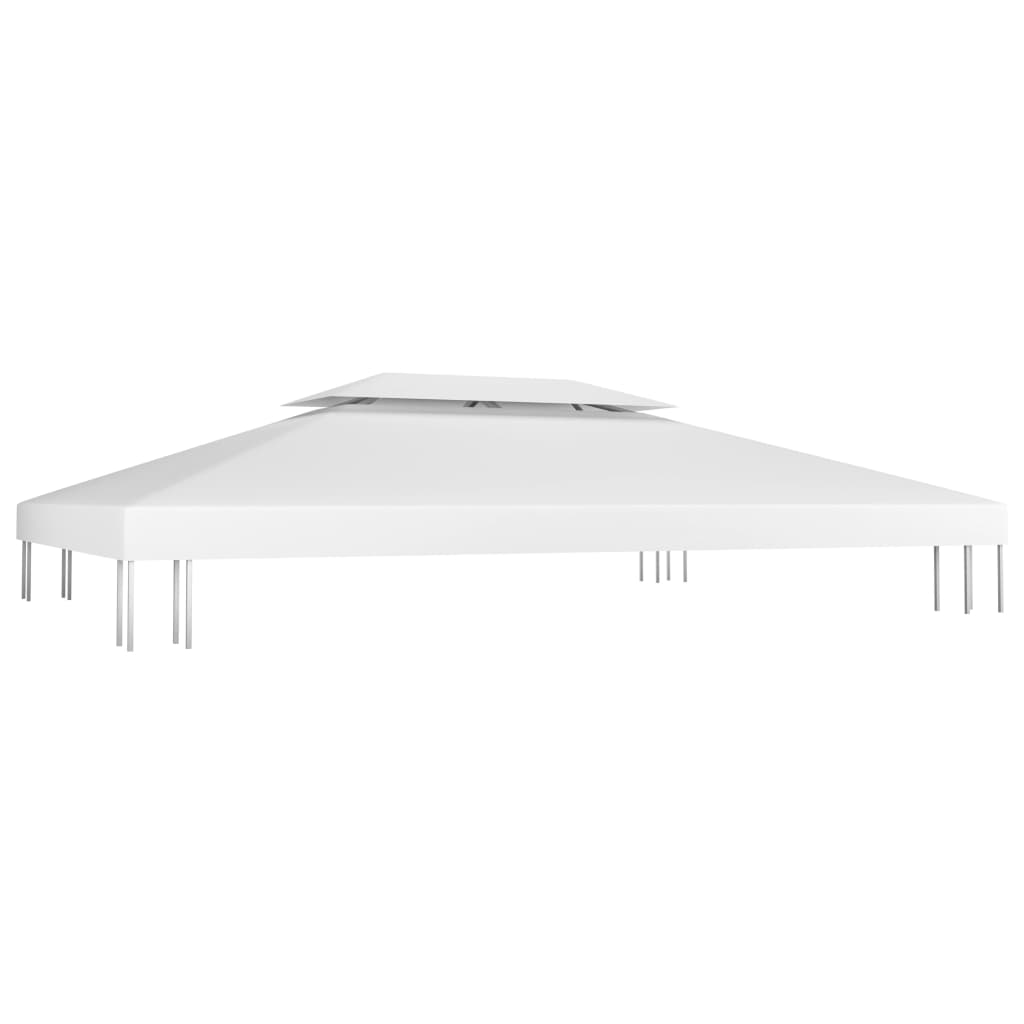 Acoperiș de pavilion cu 2 niveluri, alb, 4x3 m, 310 g/m²