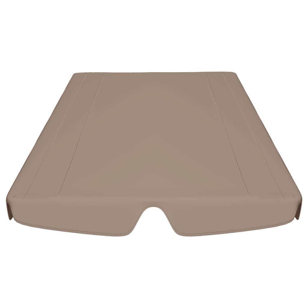 Copertină de rezervă leagăn grădină gri taupe 150/130x105/70 cm