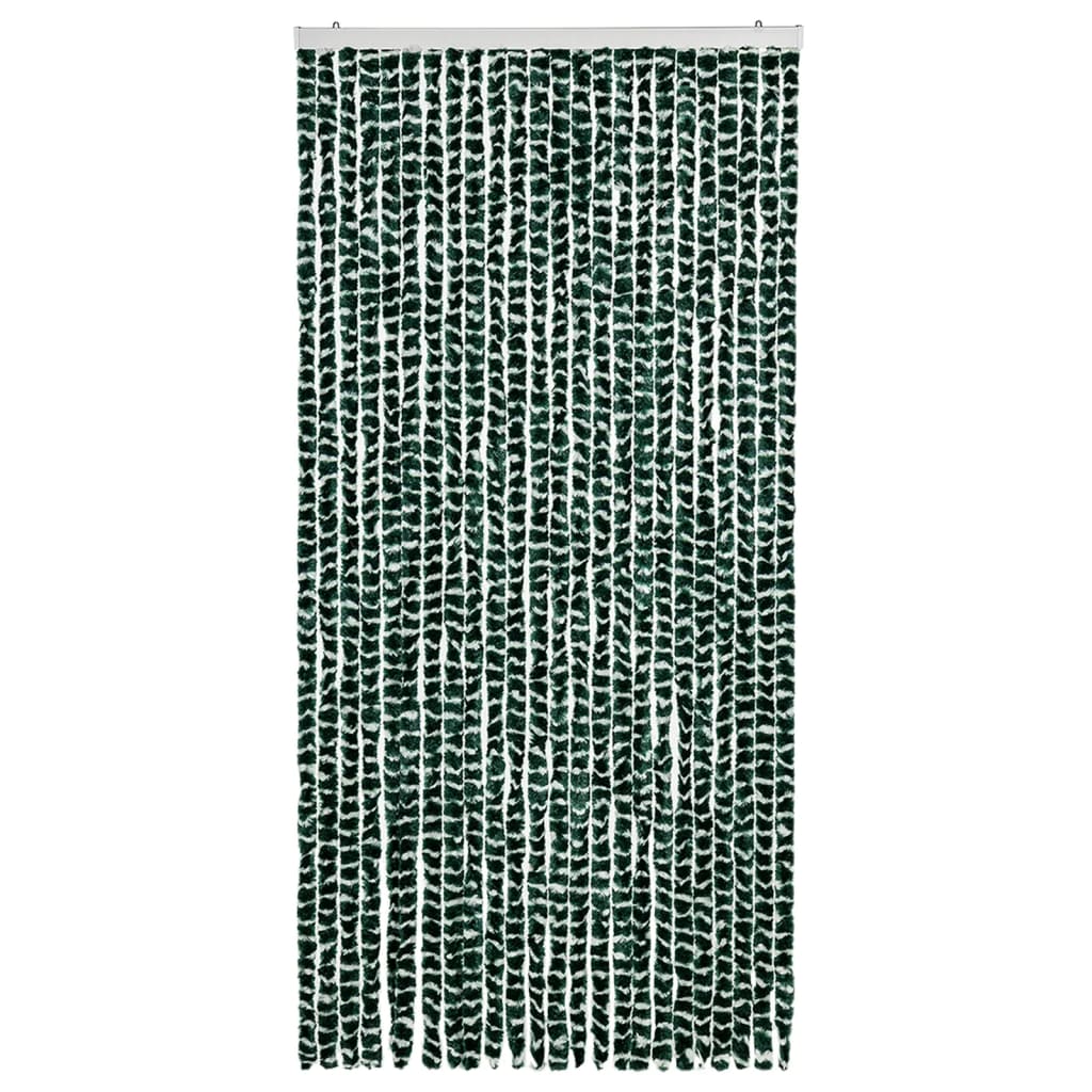 Perdea pentru insecte, verde și alb, 100 x 220 cm, chenille