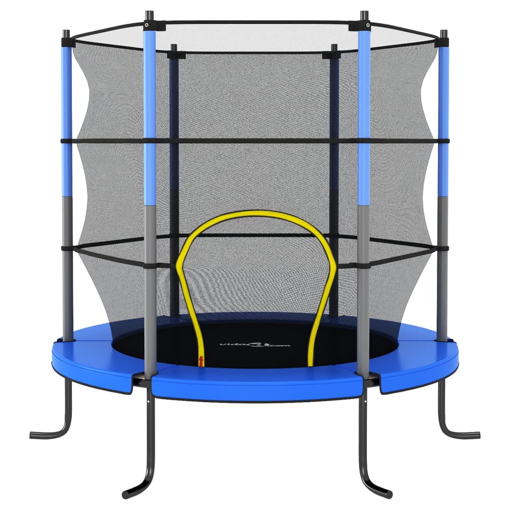 Trambulină cu plasă de siguranță, albastru, 140x160cm, rotund