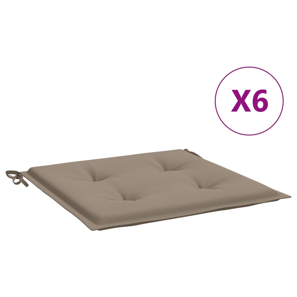 Perne scaune grădină 6 buc. gri taupe 50x50x3cm țesătură Oxford