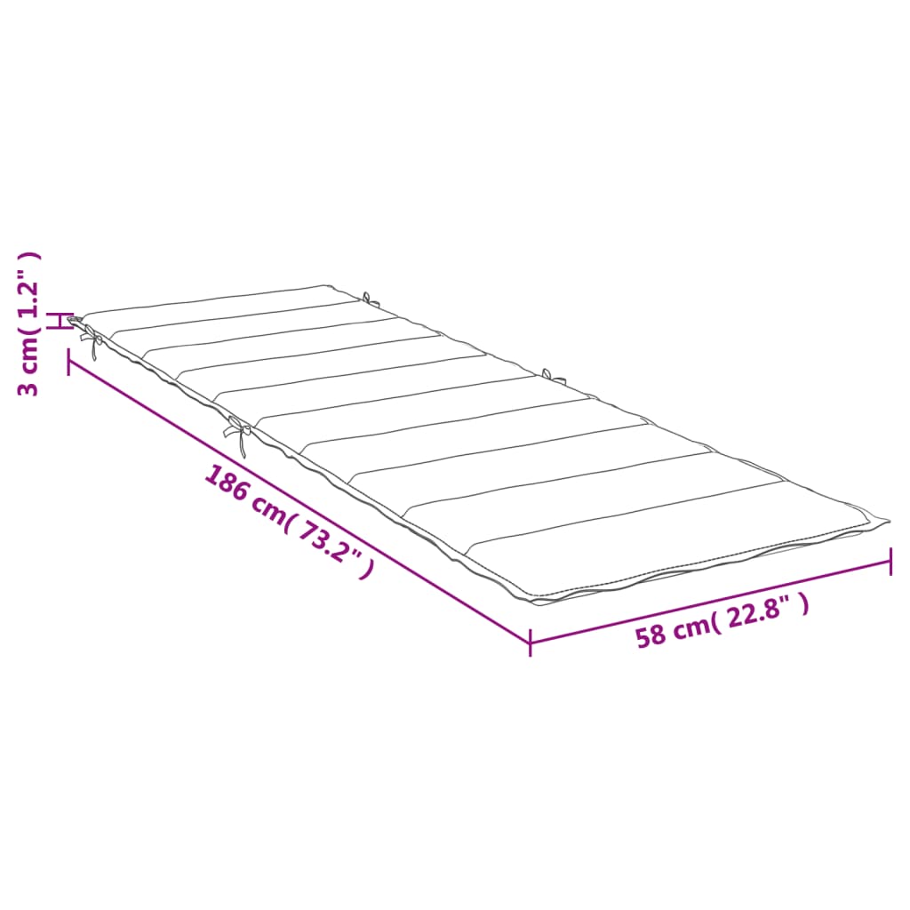 Pernă de șezlong, albastru, 186x58x3 cm, textil oxford