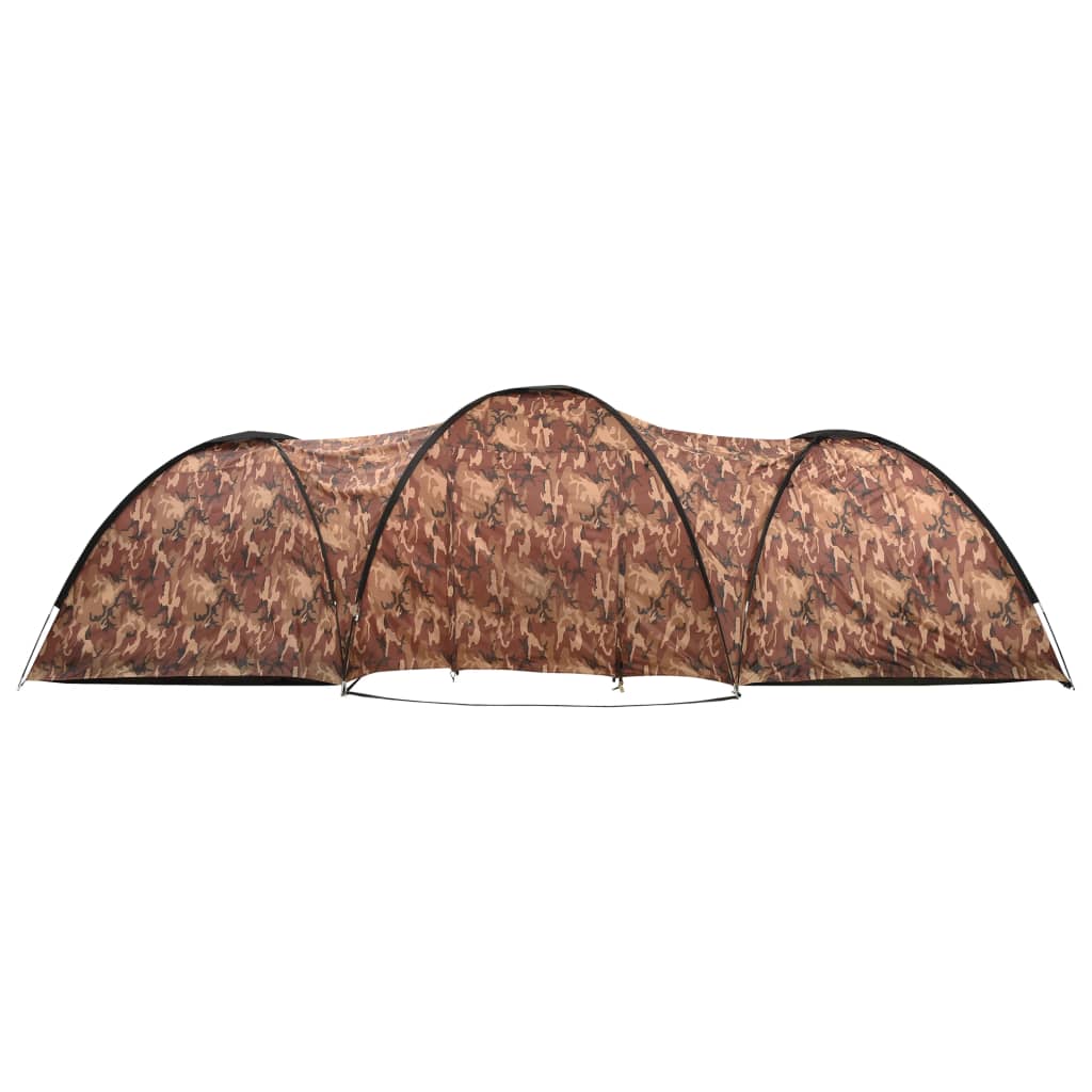 Cort camping tip iglu, 8 persoane, camuflaj, 650x240x190 cm