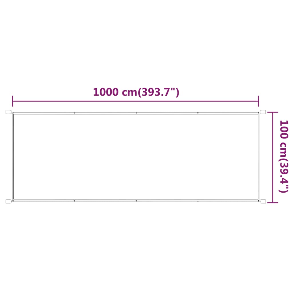 Copertină verticală, alb, 100x1000 cm, țesătură Oxford