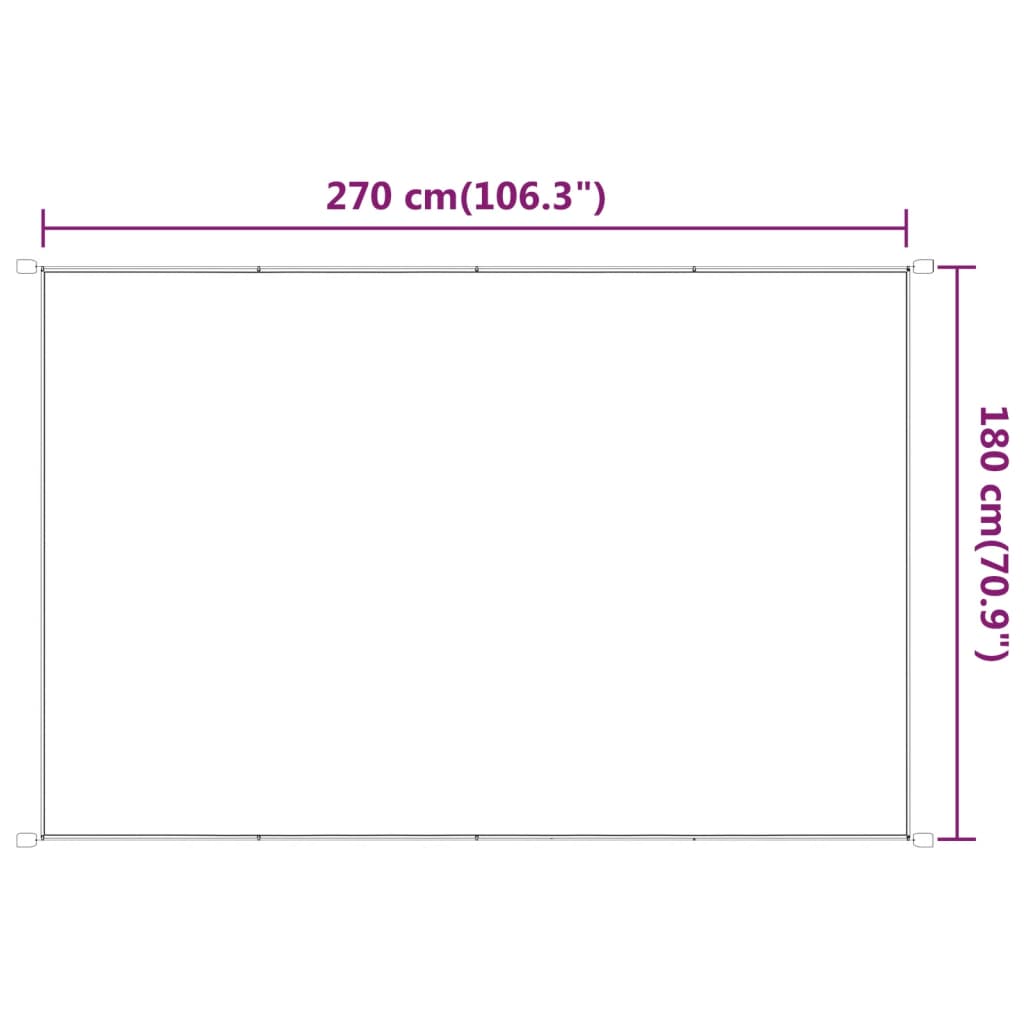 Copertină verticală, alb, 180x270 cm, țesătură Oxford