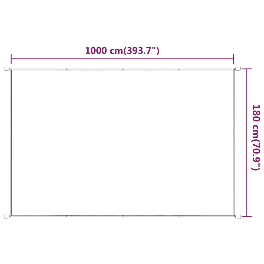 Copertină verticală, antracit, 180x1000 cm, țesătură Oxford