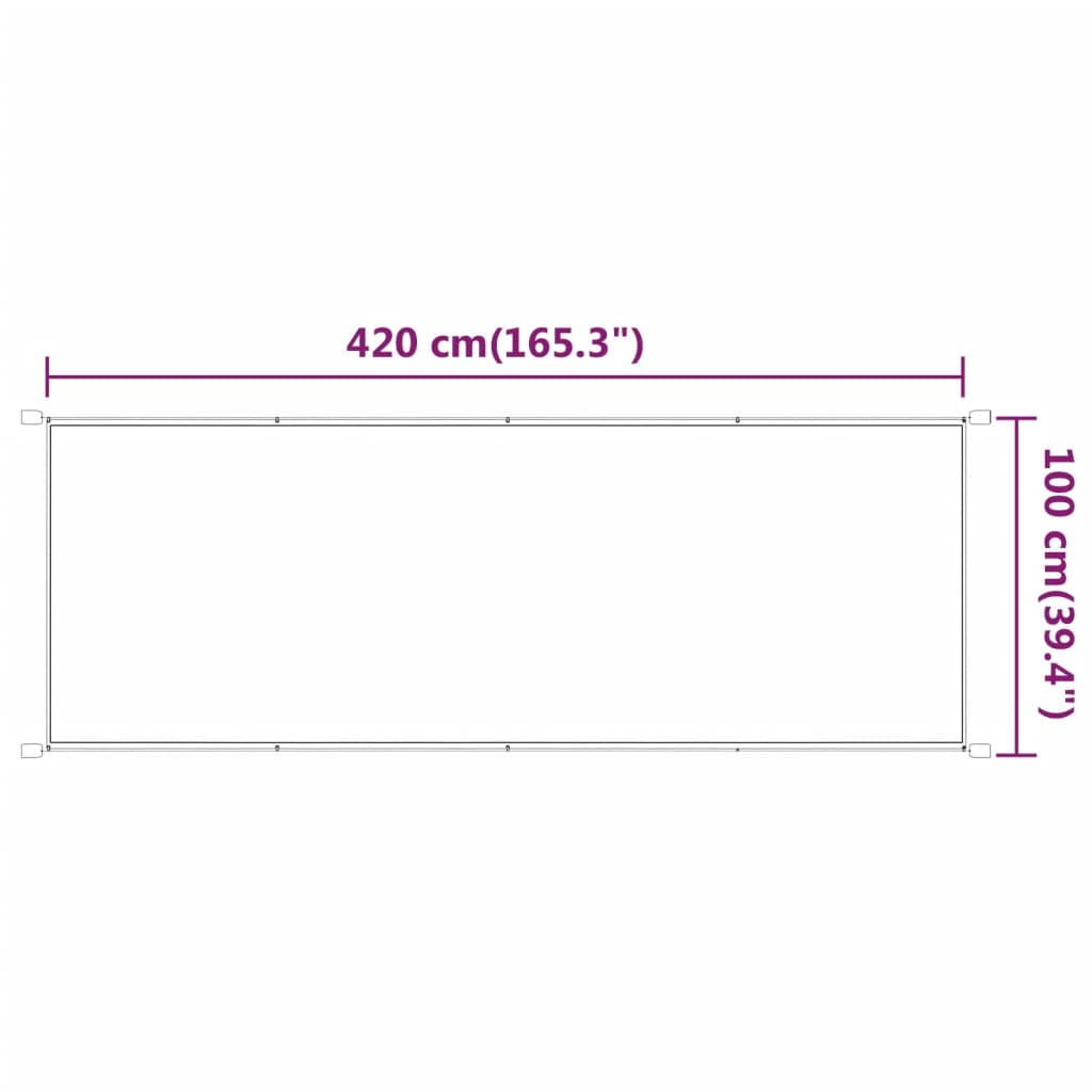 Copertină verticală, bej, 100x420 cm, țesătură Oxford