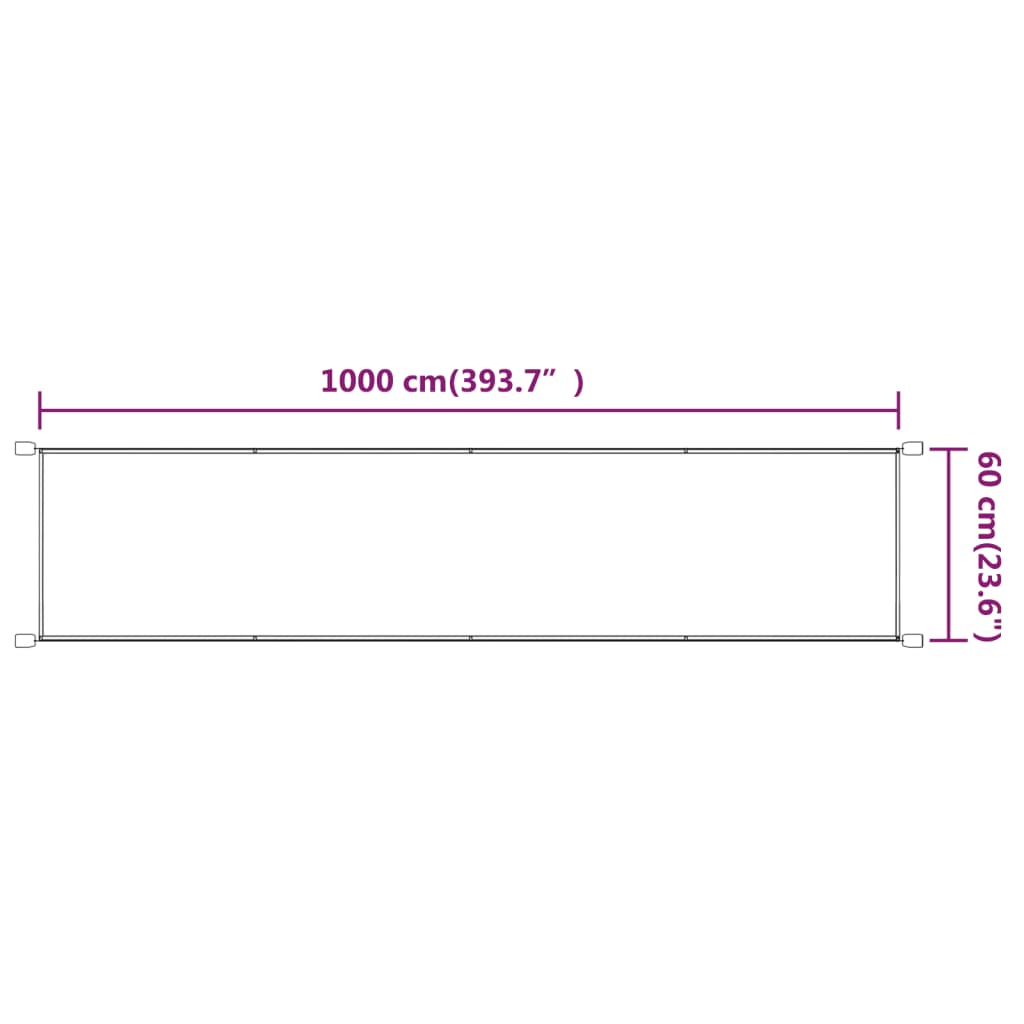 Copertină verticală, albastru, 60x1000 cm, țesătură oxford