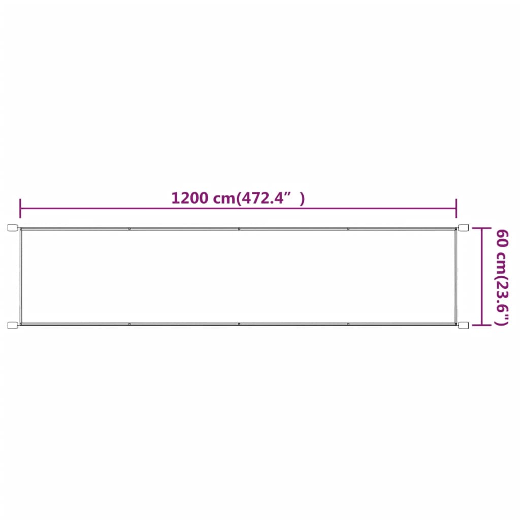 Copertină verticală, albastru, 60x1200 cm, țesătură oxford