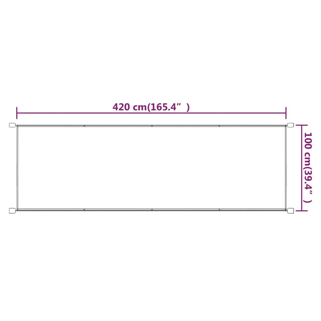 Copertină verticală, albastru, 100x420 cm, țesătură oxford