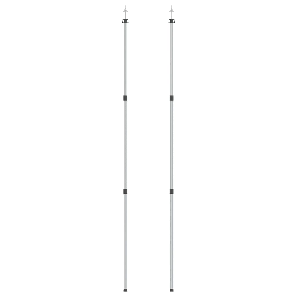 Stâlpi telescopici pentru prelată, 2 buc., 102-260 cm, aluminiu