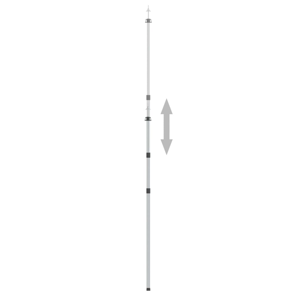 Stâlpi telescopici pentru prelată, 2 buc., 102-260 cm, aluminiu