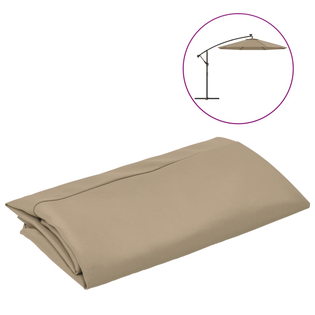 Pânză de schimb umbrelă de soare, gri taupe, 300 cm