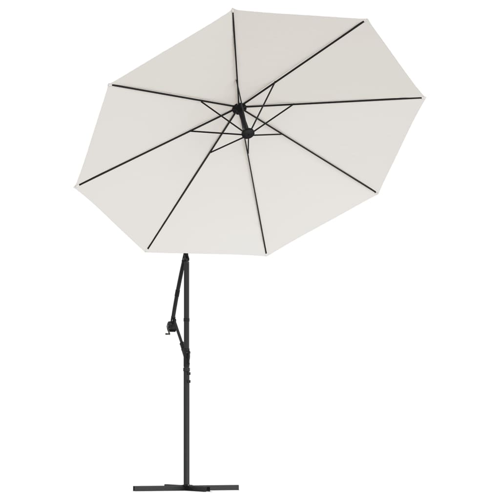 Pânză de schimb umbrelă de soare, alb nisipiu, 350 cm